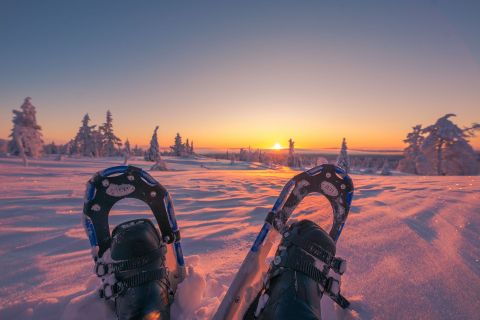 Snowshoeing in Muonio, Finland © Harriniva